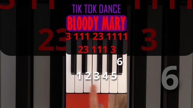 Bloody Mary EASY piano tutorial! #tiktok