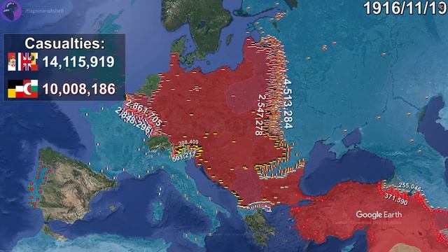 Первая Мировая война на Карте