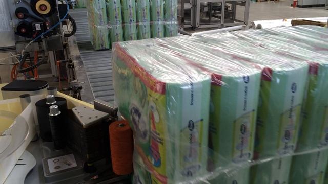 Принтер-аппликатор на групповую упаковку туалетной бумаги