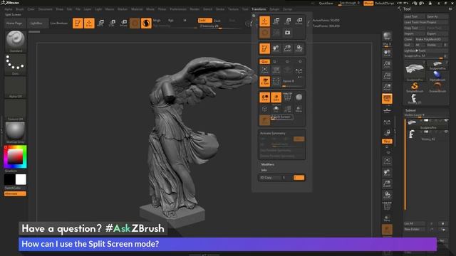 #AskZBrush_ “How can I use Split Screen Mode”