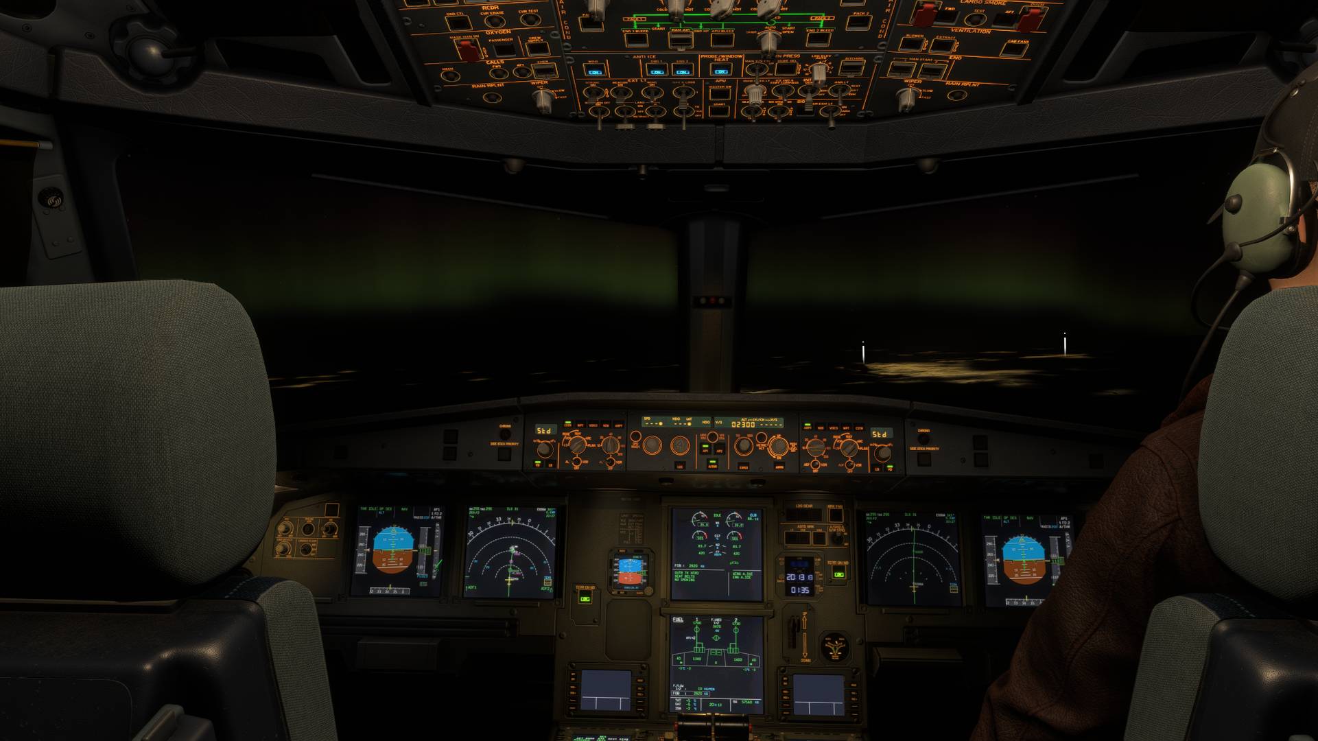 Северное сияние на заходе в Мурманске|A320 V2|Msfs2024