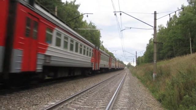 Электропоезд ЭД4М-0217 перегон Обнинское-Шемякино 19.09.2017