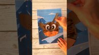 Поделка из бумаги для детей олень