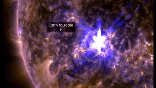 Amazing footage of solar flare erupting into space