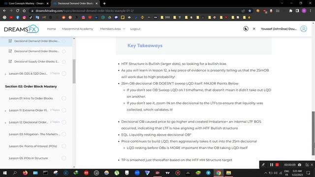 2. Decisional Demand Order Blocks Example 01