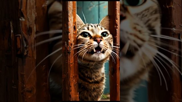 Удивленный кот