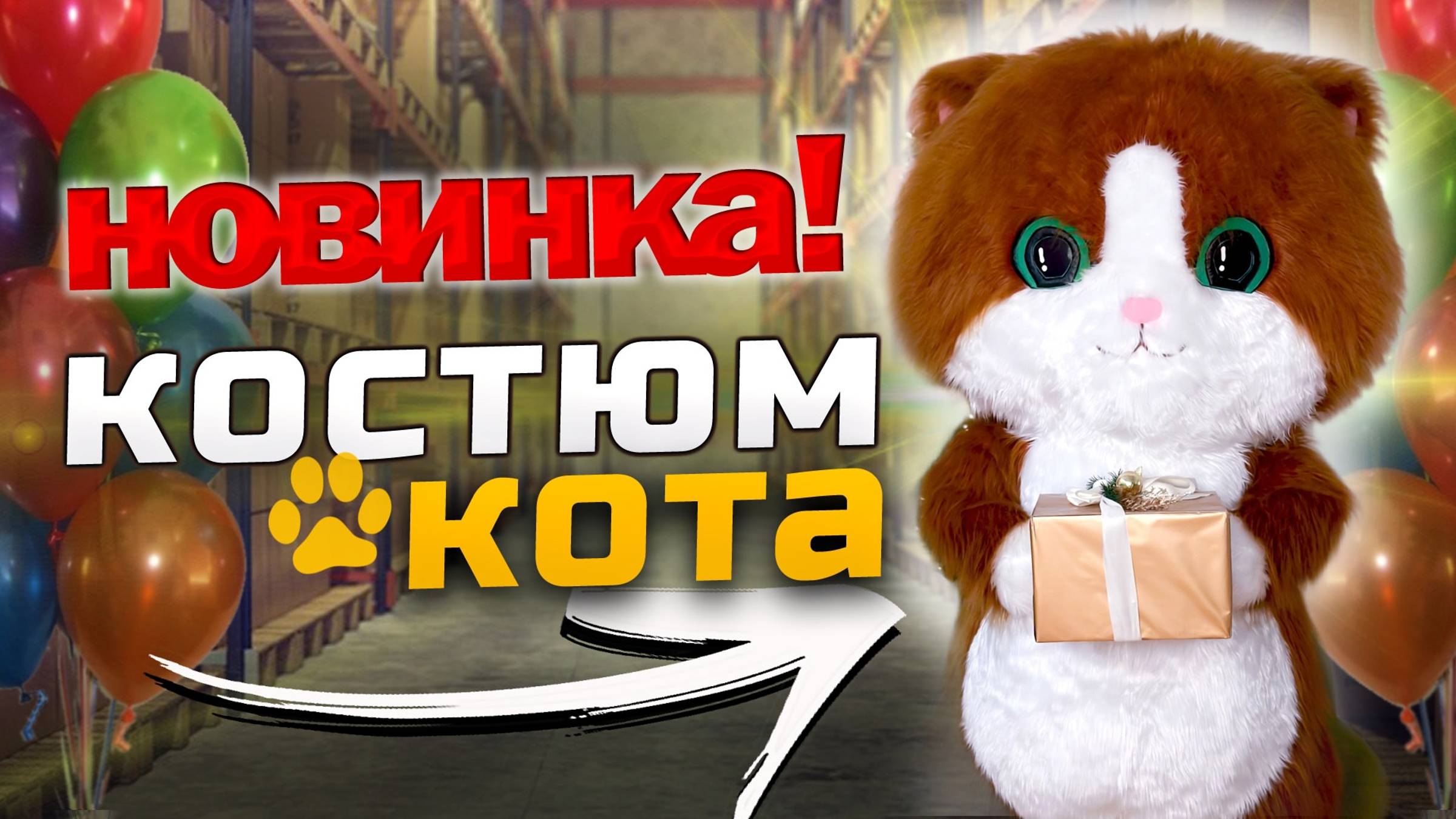 Новинка ! Надувной костюм Кота . Ростовый костюм кота