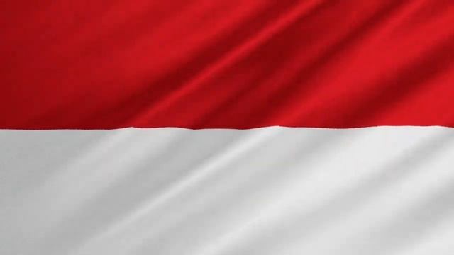 Monaco Flag in HD 1080P waving with Instrumental National Anthem