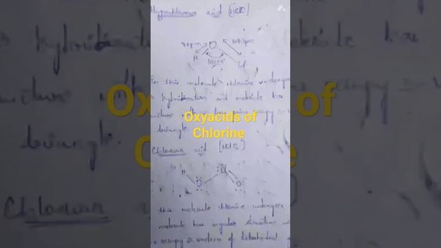 Oxyacids of Chlorine #chemistry#