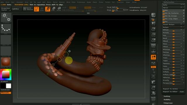 Zbrush 4R7 Джейк Гремучка Ч3