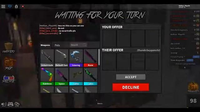 Problem with Murder Mystery 2 Trading