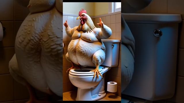 What next #chicken #animal #toilet #poop #pet #fyp #ai