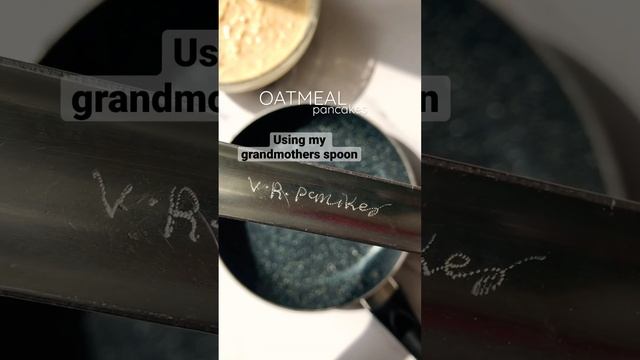 Fluffy OATMEAL pancakes for pancake day #shorts #youtubeshorts #asmr #food #shortvideo #recipe #eas