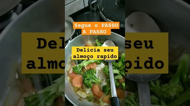 Almoço rápido e prático Brócolis ao molho de bacon #receitas #saude #comersaudavel #shortvideo #com