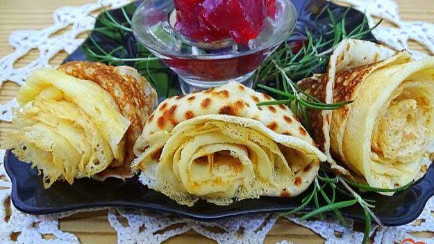 Блинчики розы