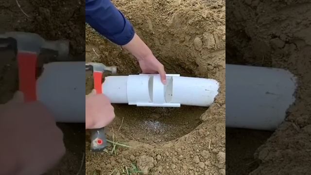 Ремонт пластиковой трубы.