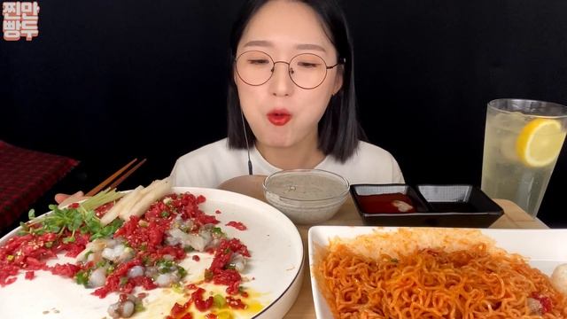 美친조합❤️육회 낙지탕탕이 비빔면 육회낙지초밥 (ft.하이볼) 먹방 Raw beef & Raw octopus ASMR MUKBANG