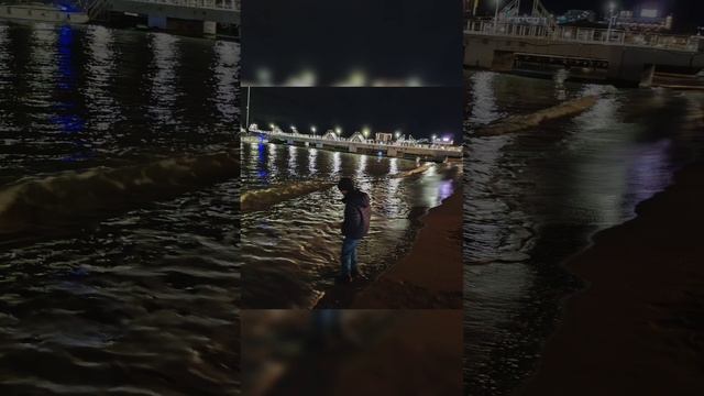 Геленджик ночью. Январь 2025. Зима