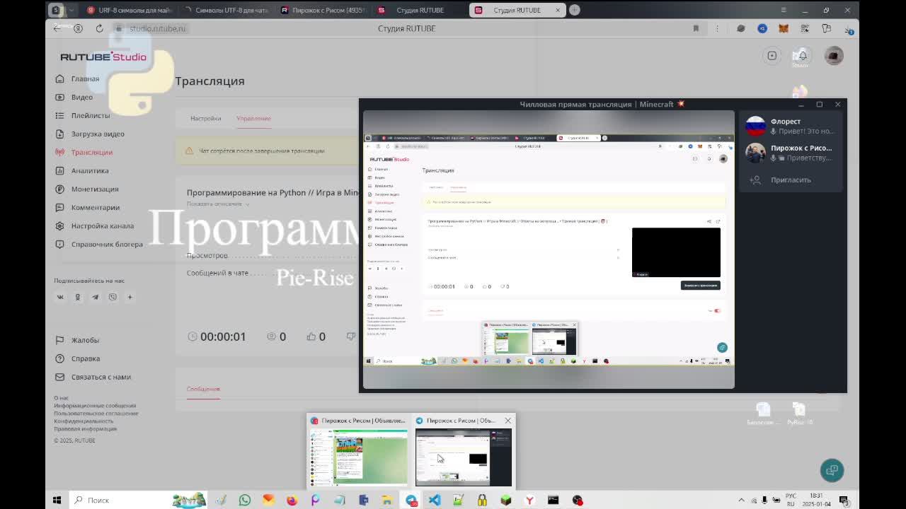 Программирование на Python // Игра в Minecraft // Ответы на вопросы... • Прямая трансляция [ 🎅🏼 ]