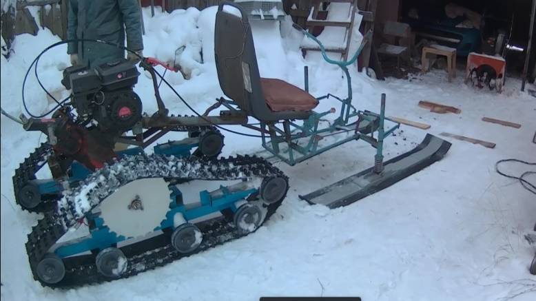 ПЕРЕДНИЙ ЛЫЖНЫЙ МОДУЛЬ для МОТОБЛОКА С ГУСЕНИЦАМИ