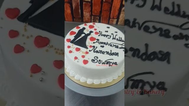 Anniversary wishes Cake । How To Make Anniversary Cake । #shorts  #youtubeshorts  #shortvideo