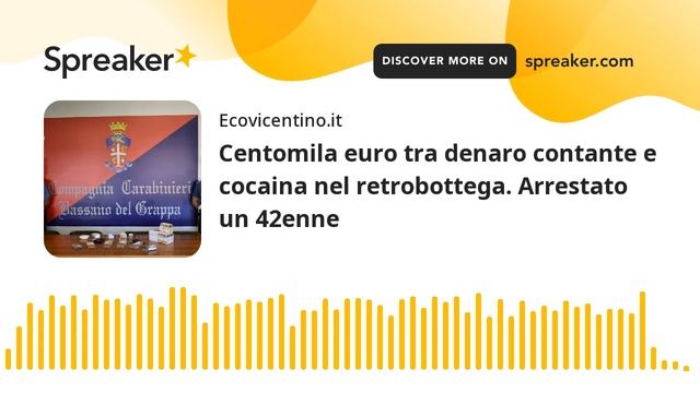 Centomila euro tra denaro contante e cocaina nel retrobottega. Arrestato un 42enne