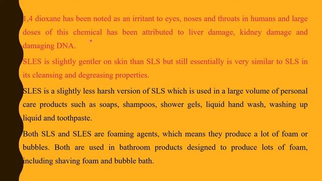 Cosmetics (SLS / SLES)