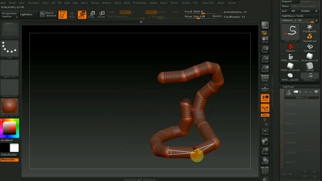 Zbrush 4R7 Джейк Гремучка Ч1