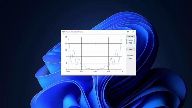 MATH. Simulated annealing -  - Search for a local minimum.