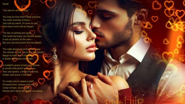 You ask for sensual love
