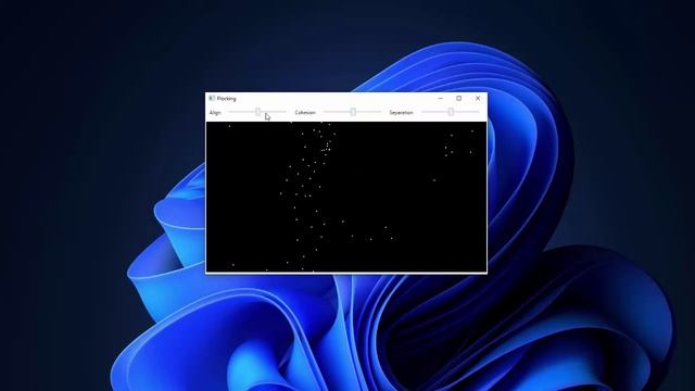 PARTICLES. Flocking particles