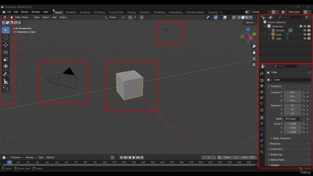 2 -Базовый пользовательский интерфейс Blender