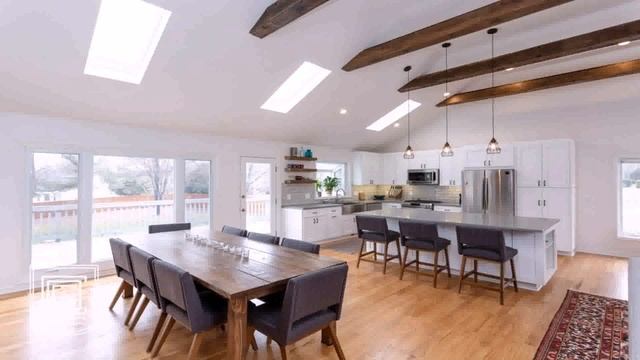 Kitchen Open Ceiling Design