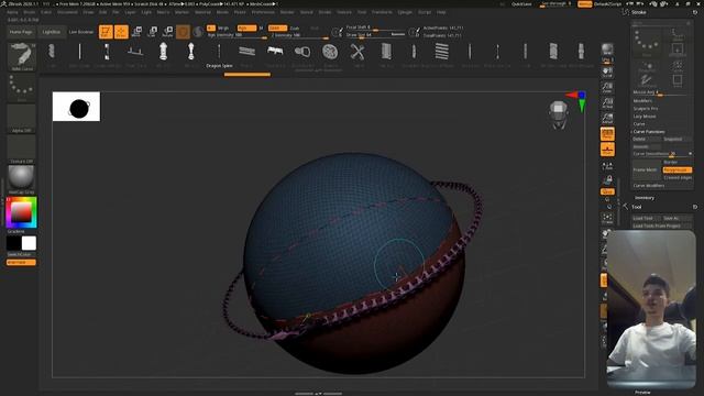 17 Zbrush для начинающих _ Всё про кривые (кисти Curve) (Урок)