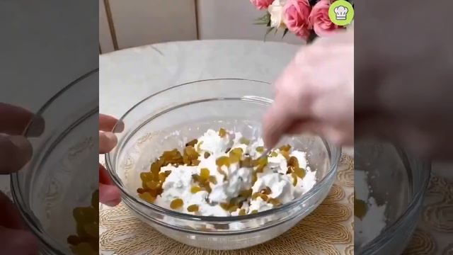 Булочки с творогом и изюмом
