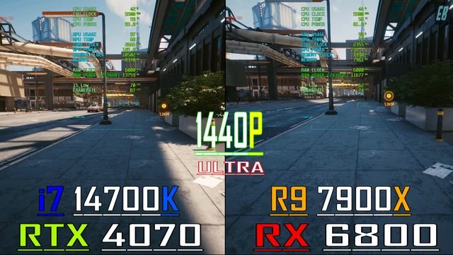 RTX 4070 + INTEL i7 14700K vs RX 6800 + RYZEN 9 7900X // PC GAMES BENCHMARK TEST ||