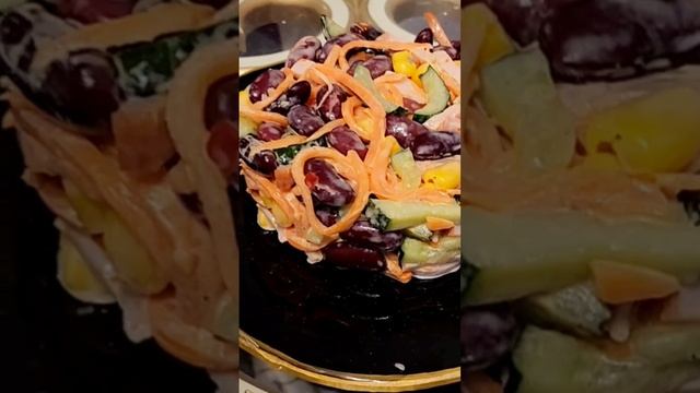 салат быстрый вкусный #рецепты #еда #салат #2024