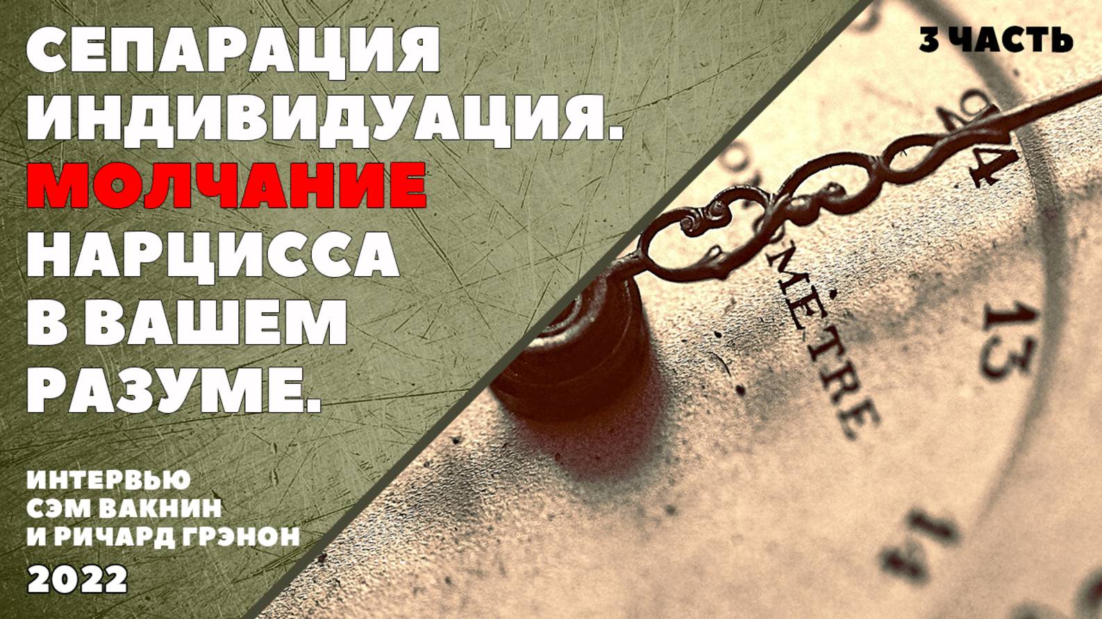 СЕПАРАЦИЯ ИНДИВИДУАЦИЯ (интервью Сэма Вакнина и Ричарда Грэннона) 3 часть.