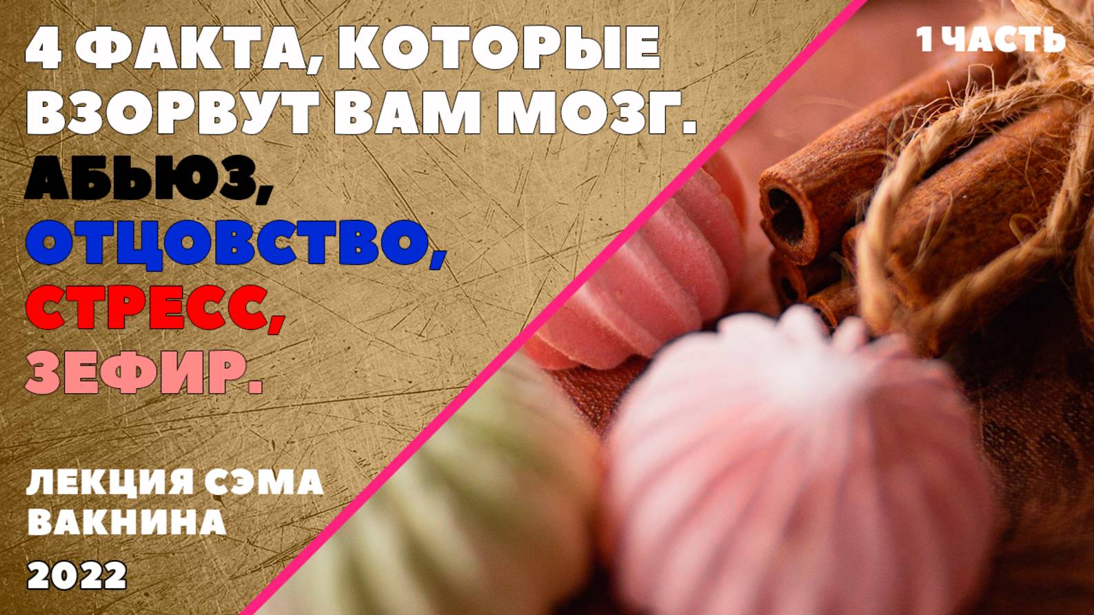 4 ФАКТА, КОТОРЫЕ ВЗОРВУТ ВАМ МОЗГ. АБЬЮЗ, ОТЦОВСТВО, СТРЕСС, ЗЕФИР. (лекция Сэма Вакнина) 1 часть