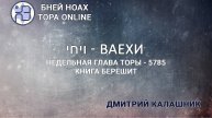 Недельная глава Торы - Парашат а-шавуа - "ВАЕХИ" 5785/2025. Дмитрий Калашник