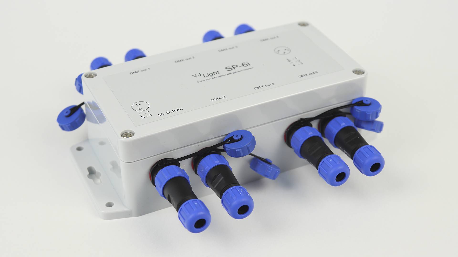 IP68 DMX сплиттер 6 выходов с двойной гальванической развязкой всепогодный "VJLight SP-6i".