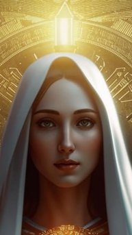 Фрагмент эфира с Богородицей Марией