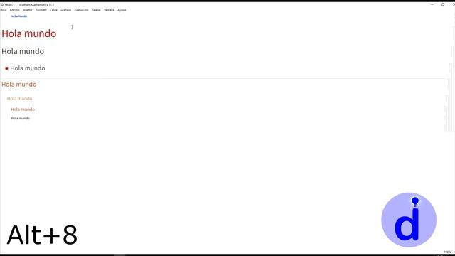 Wolfram Mathematica - Estilos de texto