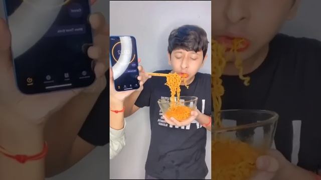 Finish Korean Hottest Noodles in 30 Seconds To Win Money #funnyshorts #ytshorts #shorts