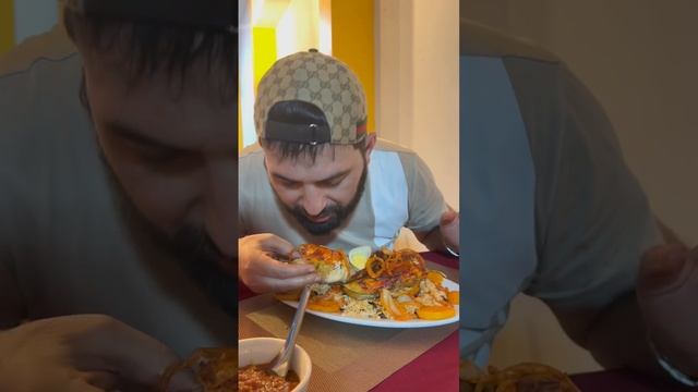 Скучал по Жаренной Курочке | Узбекский Плов Обед Мощный Пепекус #мир #обед #shortsvideo #плов #вкус