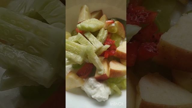 Fruit salad with curd/Yogurt fruit salad recipe  |  shorts#youtubeshorts