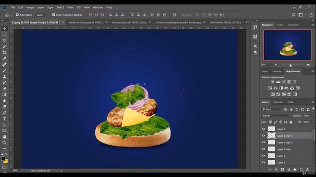 Photo Manipulation With Adobe Photoshop - Lesson 1 Design a Burger Ad