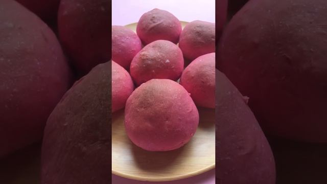 Oven Toaster Baked Pink Stuffed Buns | #shorts