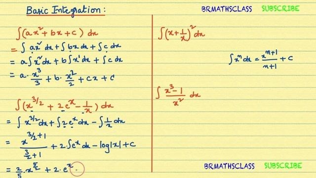#12. BASIC INTEGRATION ( PRACTICE PROBLEMS ) | INTEGRATION CLASS 12