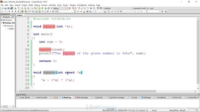 95 Demonstration Using Pointers as parameters